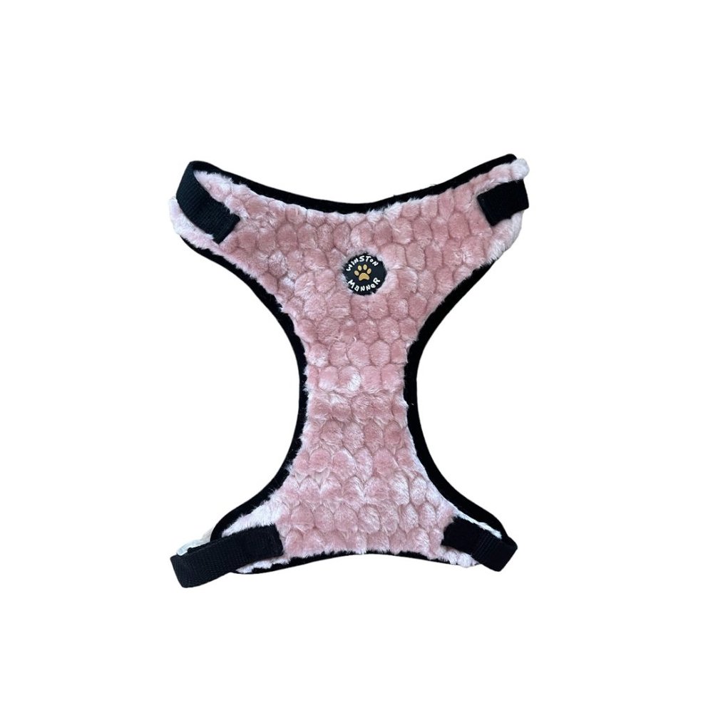 Winston Manner Designer Dog Harness in Pink Pom Pom